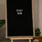 Start now message on sign encouraging café owners to take action to reduce cost of goods